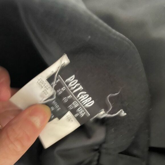 Postcard vintage black Ski Pants Sz 8 (medium) board snow m - Picture 5 of 5